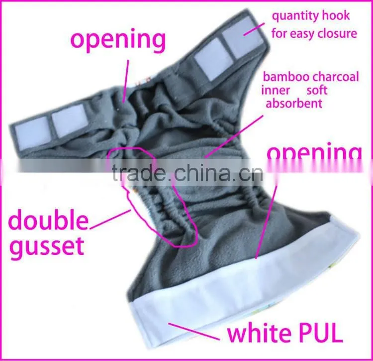 2016 Happy Flute high absorbent high quality reusable cloth diaper
