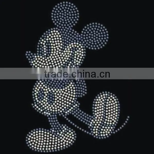 new style cartoon design hot fix motif rhinestone studs for clothing