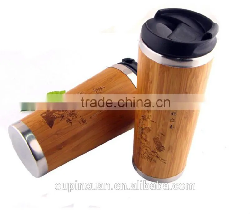 Nature bamboo coffee pot with seamless steel,bamboo drinkware