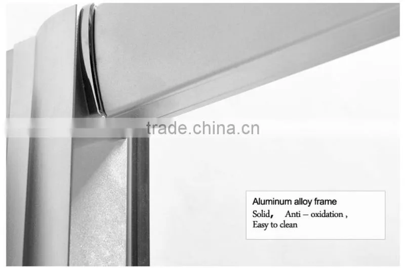 6mm rectangle hinged tempered clear glass shower enclosure frameless for bathroom with CE ANSI IOS AS/NZS 2208 certificates