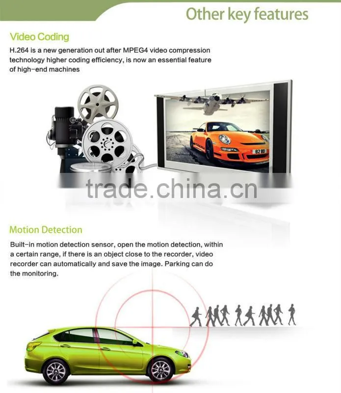 2.0'' full HD 1080p car dvr with wi-fi link function, car black box