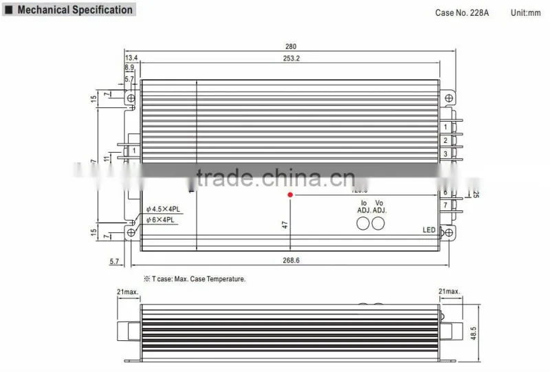 Meanwell harsh environment 36V transformer HEP-600-36 high power power supply
