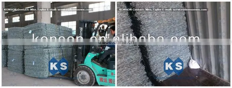 Galvanized Hexagonal Wire Mesh Box For Bridge Protection