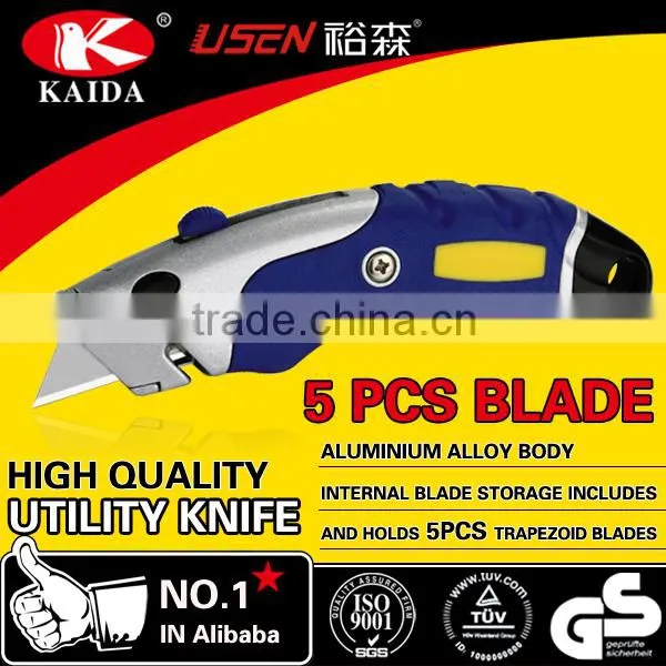 5pcs blades utility knife Trapezoid blades Aluminium Alloy Utility KNIFE
