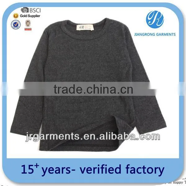 Wholesale Girl's Plain Customise Long Sleeve T shirts with Any Logo