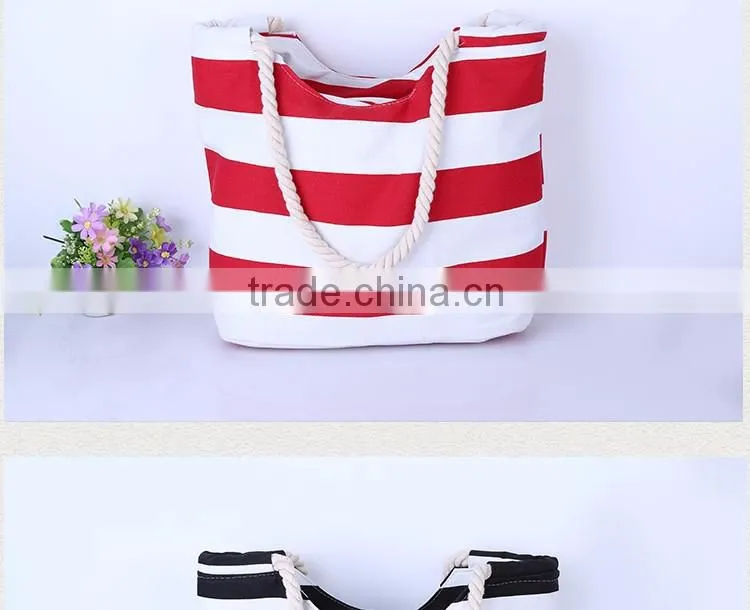 2016 wholesale beach bag strip beach bags