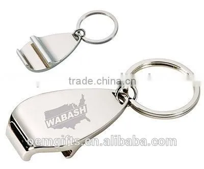 Promotional Polished Silver Bottle Opener Keychain for Wholesale