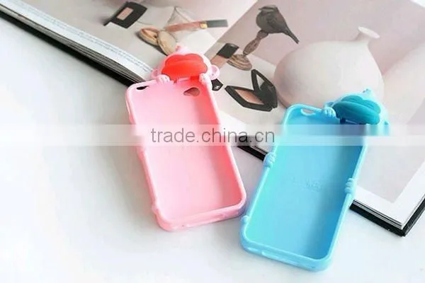 The high quality custom design new fashion animal shaped silicone mobile phone case