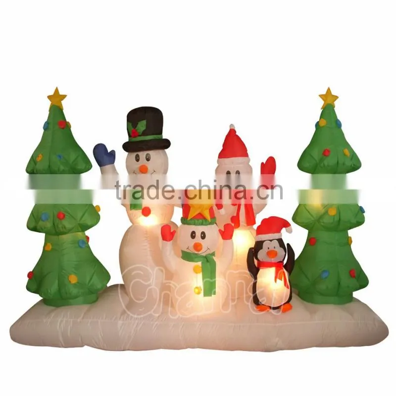 holiday living Christmas tree Santa outhouse Christmas inflatable decoration