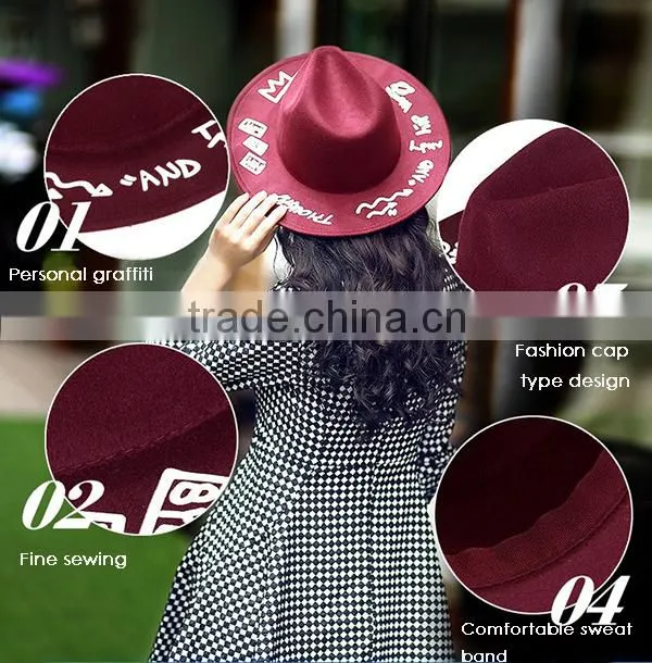 The Latest Fashion Felt Fedora Hat Ladies Felt Hillbilly Hat