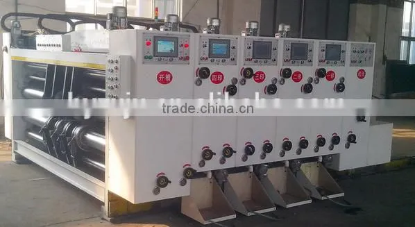 Fully automatic carton box flexo printer slotter and die cutter machine