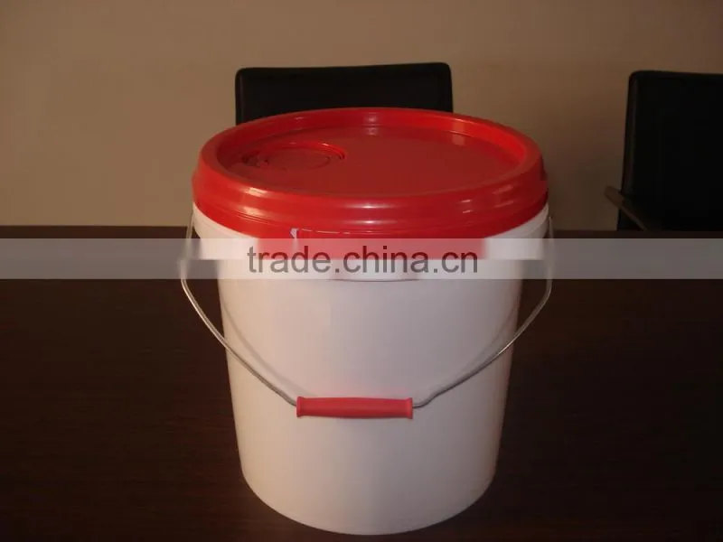 10L plastic pail bucket with lid and handle in good quality