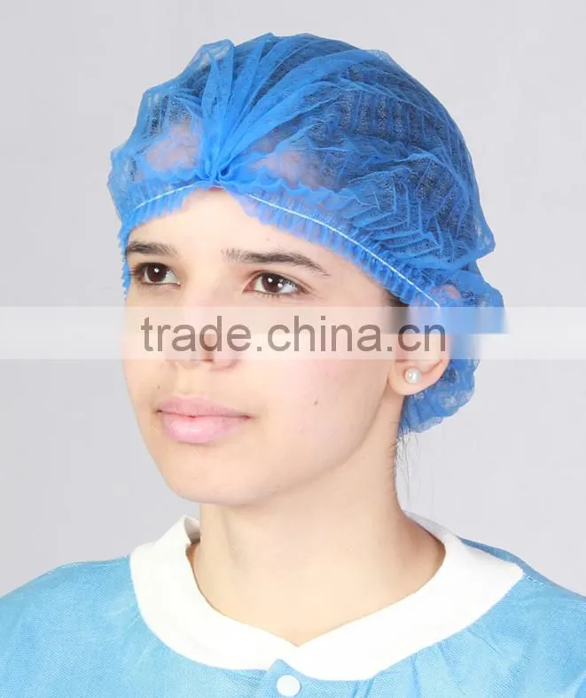 Colorful crimp cap disposable non woven mob clip cap