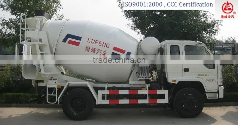 FOTON brand FORLAND chassis 4cbm mini concrete mixer truck for sale