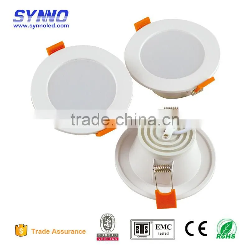 Hot sales aluminum+pc IP44 round recessed COB LED downlight 5/7/9/12w