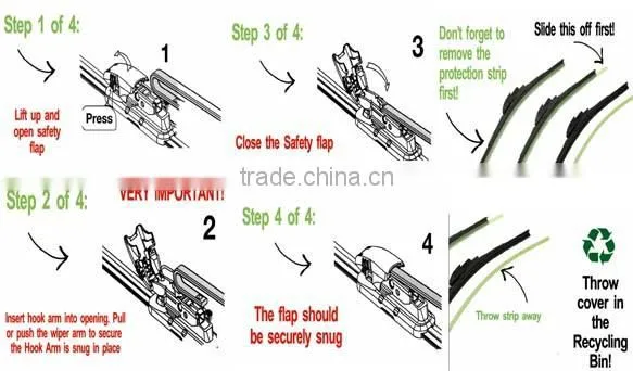xiamen wiper blade factory direct selling universal wiper blade peugeot
