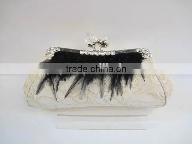 Fur Encrusted evening clutch bag for winter
