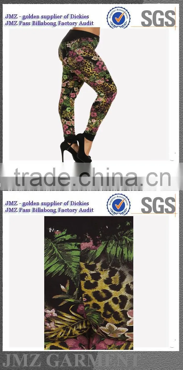 stretch women colourful print capris/khakis and co women capris