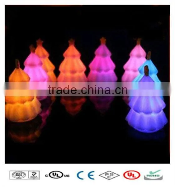 Outdoor LED Christmas Tree, Waterproof Glowing Plastic RGB Light Tree