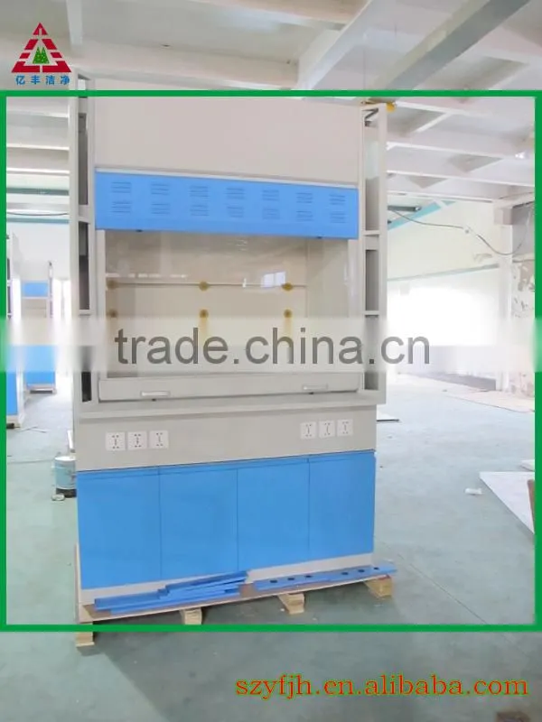 Laboratory chemical fume hood steel and wood material