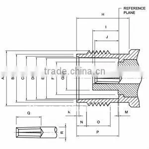 50 ohm RF TNC Connector - Male cable Crimp for RG316