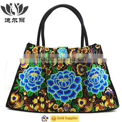 National style embroidery bag woman hand bag