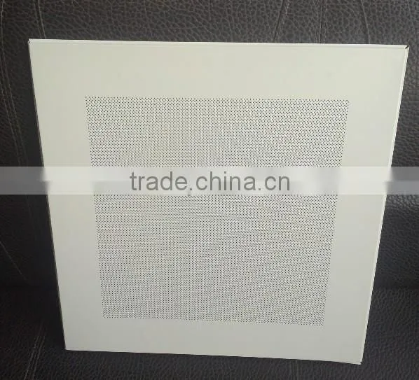 Perforated metal lay in 2x2/600*600 ceiling tiles/lay on ceiling 595*595(ISO9001,CE)