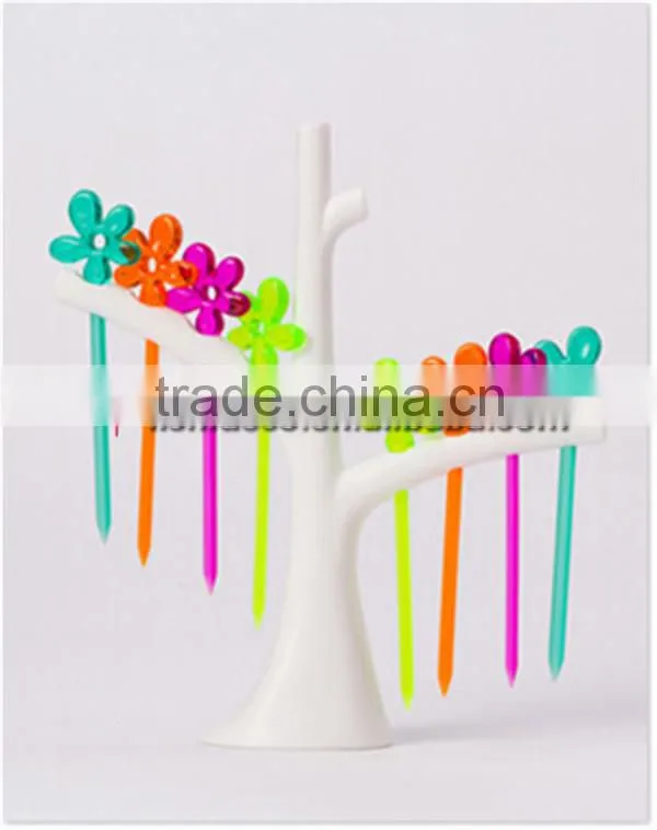 Flower Style Cute Fruit Fork Set