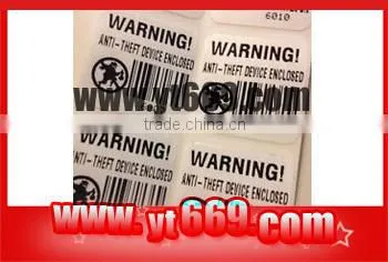 Barcode Tamper Evident Sticker Label