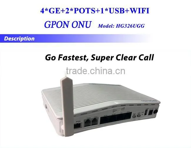 4GE 2FXS USB Port WiFi FTTH GPON ONT ATA Adapter Wireless ONU