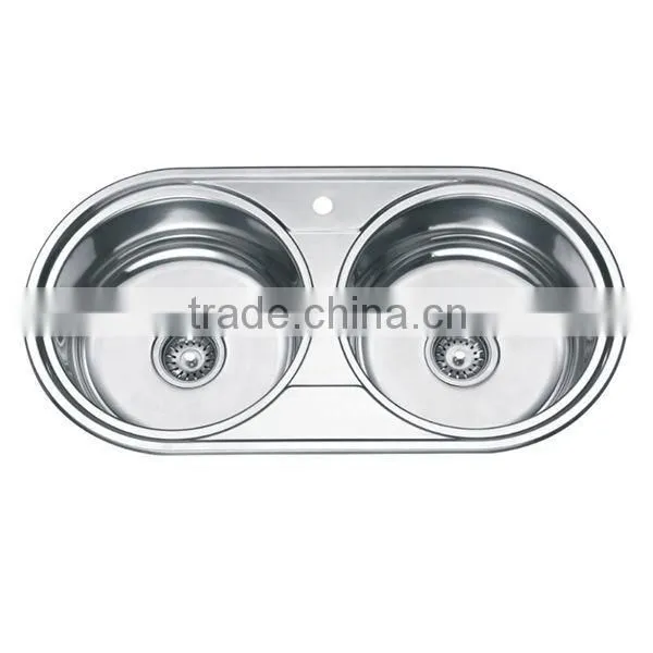 stainless steel kitchen sink with double bowl