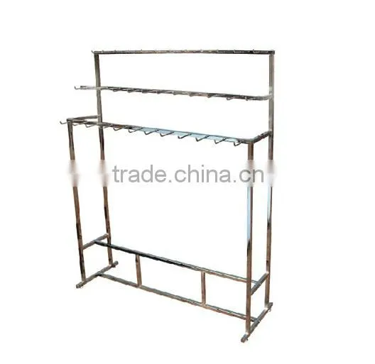 2015 hot cloth shop staimless steel display stand display racks