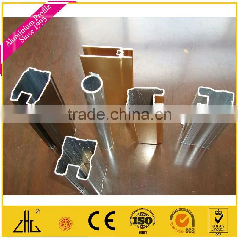 20um anodized polished chanical polishing oxidation process.chemical polishing.aluminum profile for shower factory