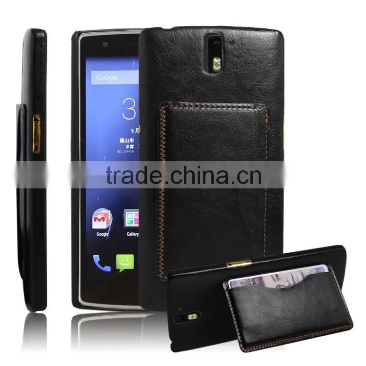 Back Cover Multifunction Wallet Pouch PU Leather Flip Case With Stand Photo Frame Card Holder for Oneplus One