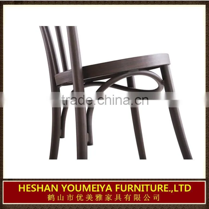 Aluminium Bistro Chair with Wooden Finish YL1089