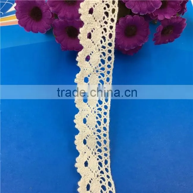 Wholesale High Quality H0727C3 Lace Ribbon,Crocheted Lace,100% Cotton Lace