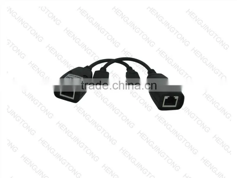New Hot Sale USB CAT5/CAT5E/6 RJ45 Ethernet Extender Lan Extension Cable Repeater Adapter UP to 150ft Length