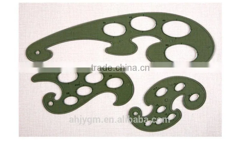Plastic French Curve Ruler Set/plastic stencil