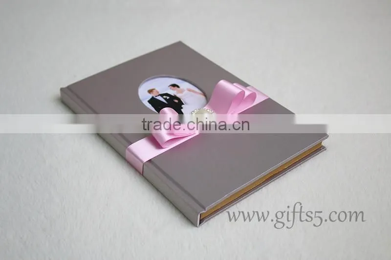 Personalized wedding guest book wiht photo frame