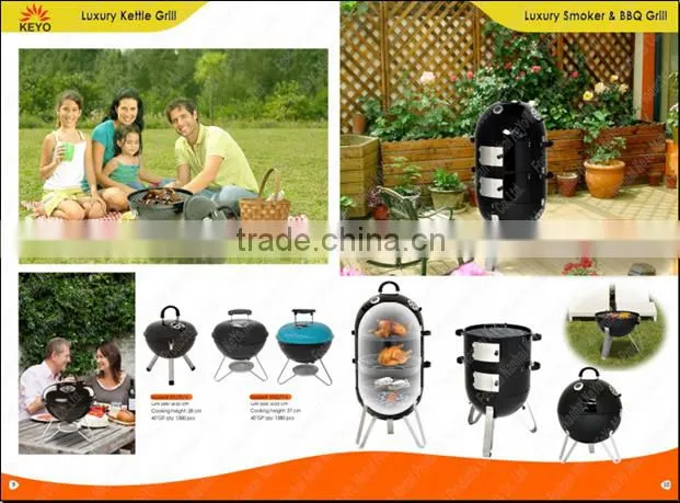 KEYO BBQ grill 18 inch hamburger grill portable BBQ grill trolley