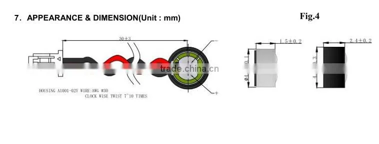 car audio microphone 4mmx1.5 mm omnidirectional high temperature resistance microphone