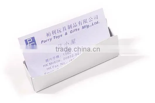 matt silver color aluminium business card holder