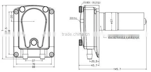 JIHPUMP OEM peristaltic pump quick install panel type of flow rate less than 1760ml/min