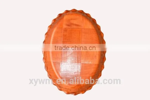 waves woven bamboo wooden plate