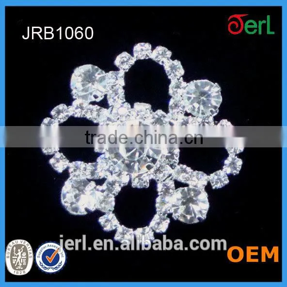 Plastic pearl&crystal button