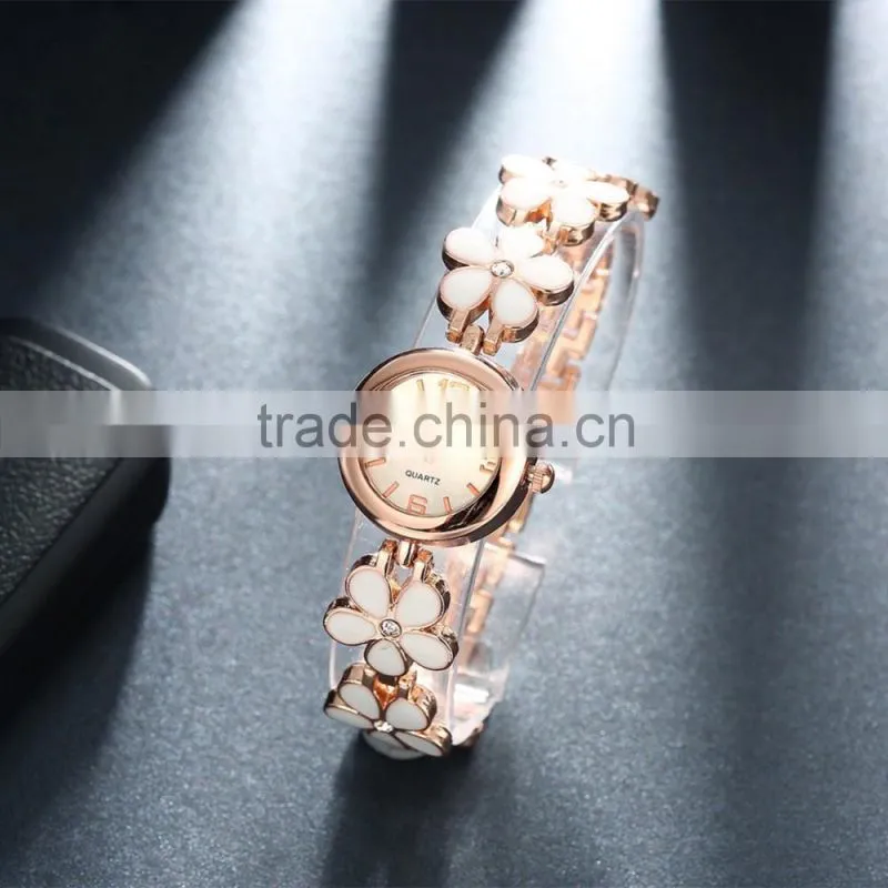 New ladies watches gold plated wrist watch