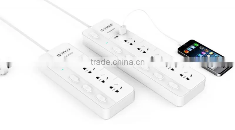 2015 OEM SPT SERIES multifunction USB charger with AC socket,110v-24v extension socket with smart USB charging port