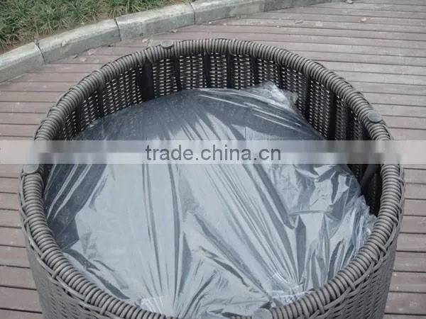 Outdoor 3Pcs Rattan Sofa Set Stacking Wicker Furniture