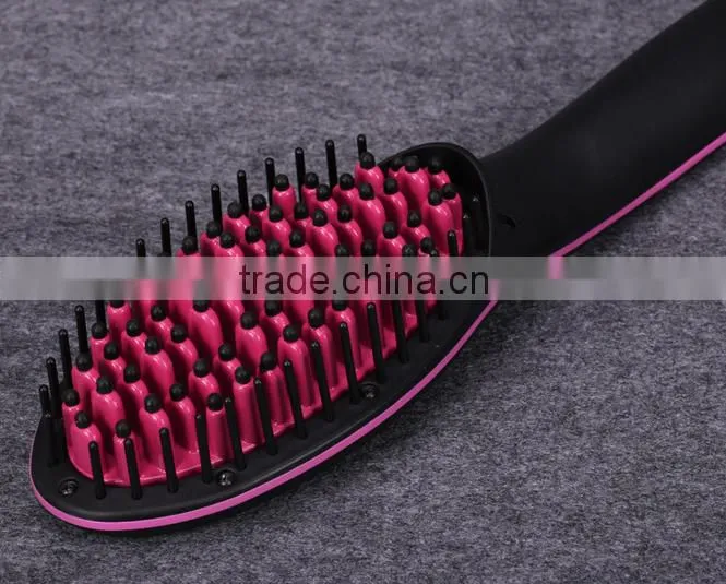 Fashion 2016 Magic Electric Ionic Hair Straightener Massage Styling Brush Comb LCD hair straightening brush