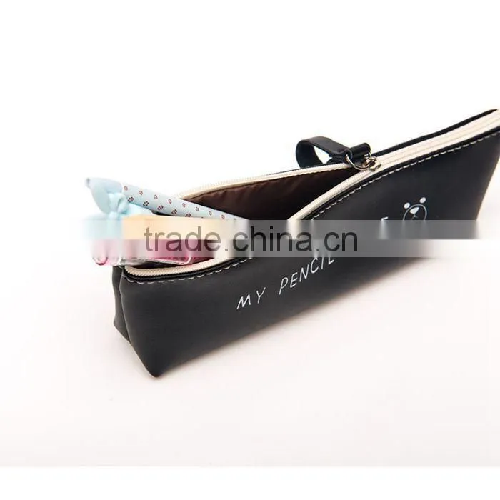 Products imported from china wholesale OEM clear cheap pu zipper pencil case storage bag for school